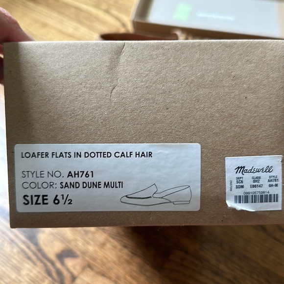 Madewell Francis Skimmer in Spotted Calf Hair size 6.5 - Picture 3 of 3